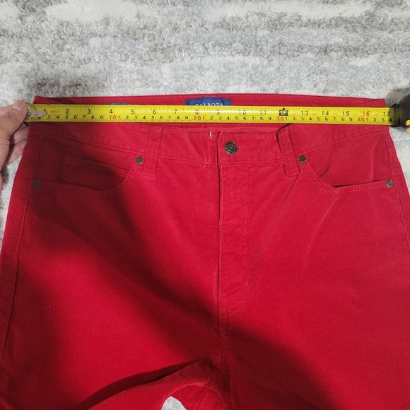 Talbots High Waist Straght Lef Red wome's Pants - Picture 8 of 11